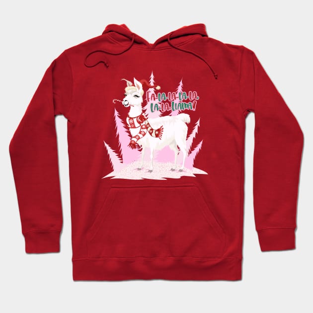 Fa la la la llama Hoodie by Peppermint Narwhal